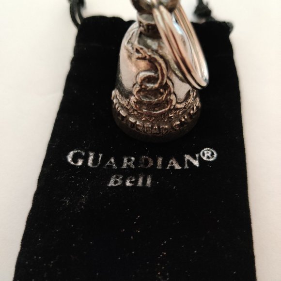 Guardian Bell, Pewter Guardian Bell ,Motorcycle Guardian Bell, Key Chain Bell - Picture 1 of 4
